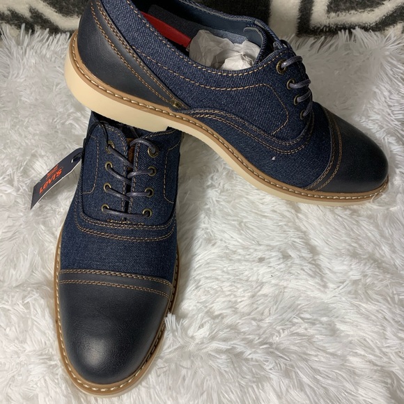 🆕 Levi’s Essex Denim Cap Tor Lace Up Shoes - Picture 15 of 16
